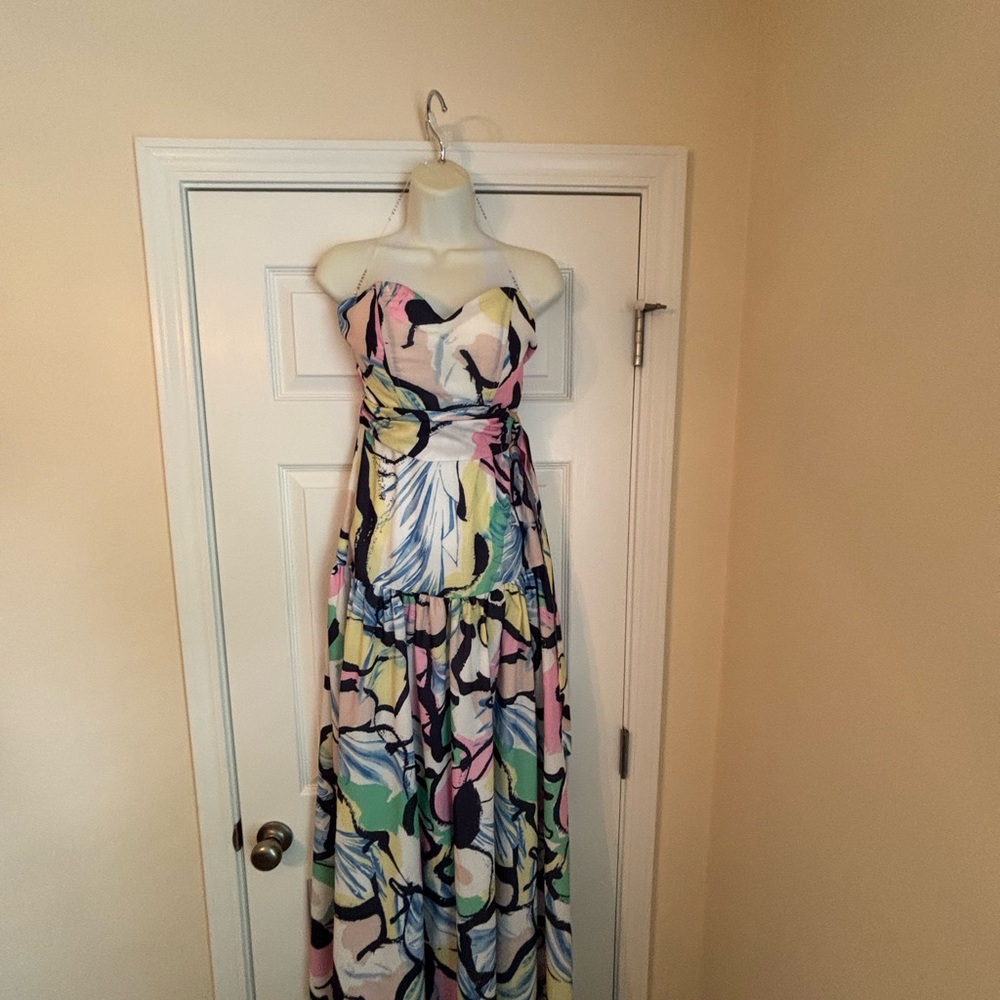 L'ATISTE Multicolor Strapless Dress-brand new